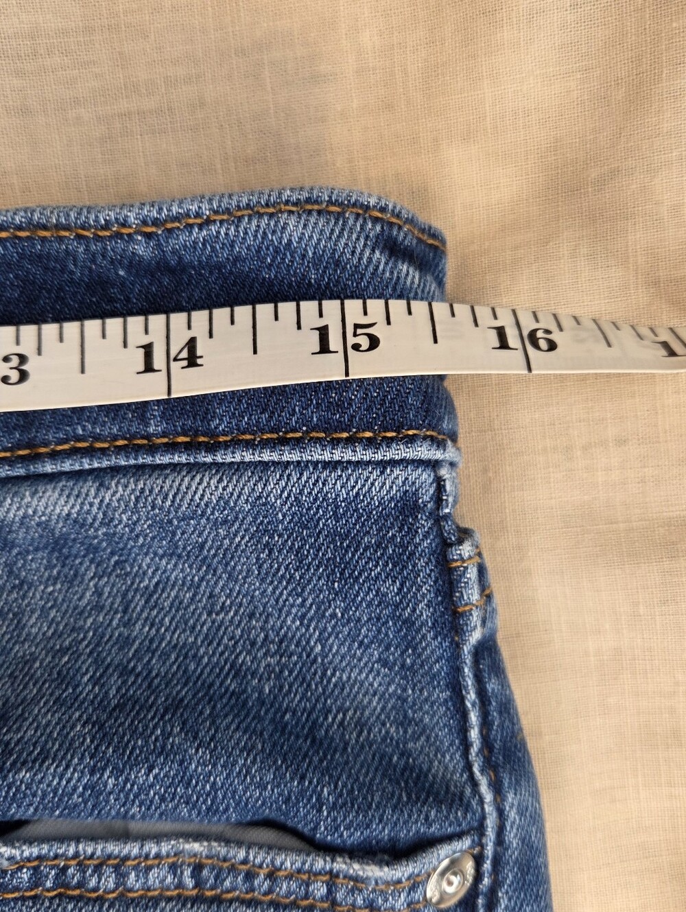 LOFT Kick Crop Jeans Size 29/8 Medium Wash Flare Cropped Denim High Rise - Picture 8 of 10